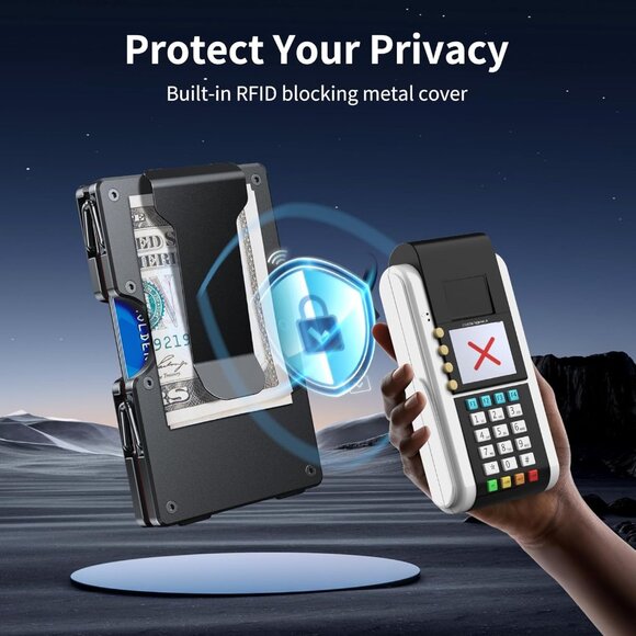 New Air Tags Metal Wallet for men - Picture 5 of 8